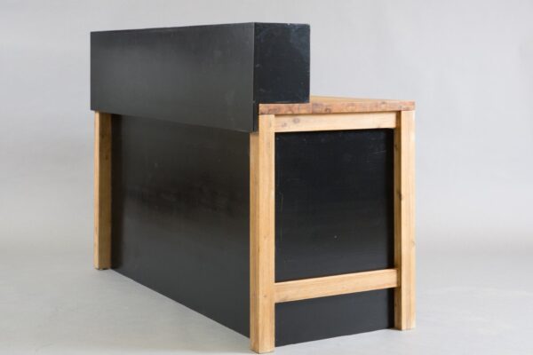 Bar Tabla Madera Schwarz mit Aufsatz
